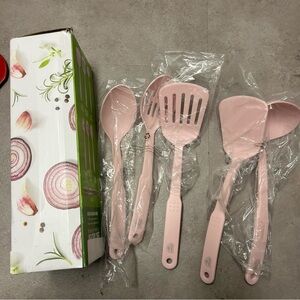 GreenLife Pink Utensil Set of 5 NEW